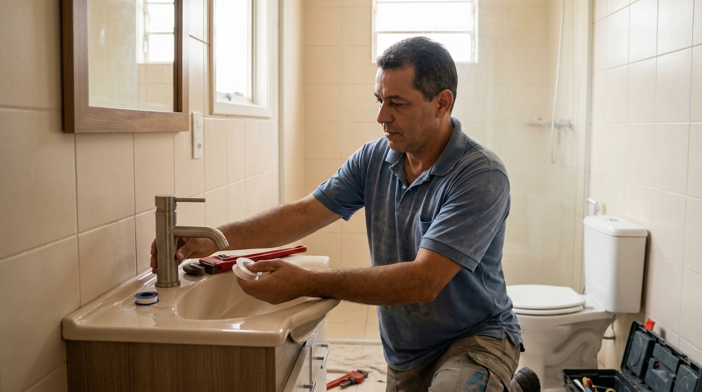 Instalação de torneira profissional em Suzano‑SP
