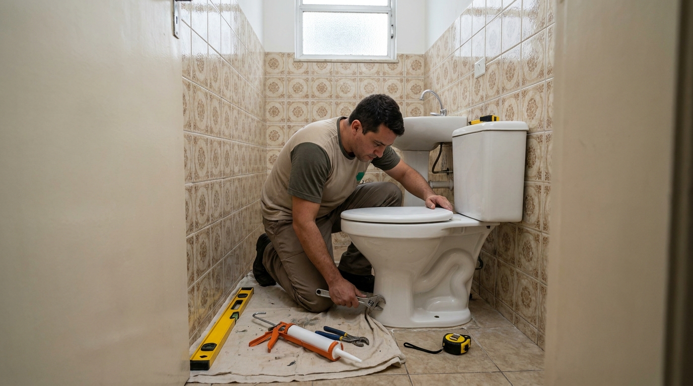 Instalação de vaso sanitário em Suzano‑SP
